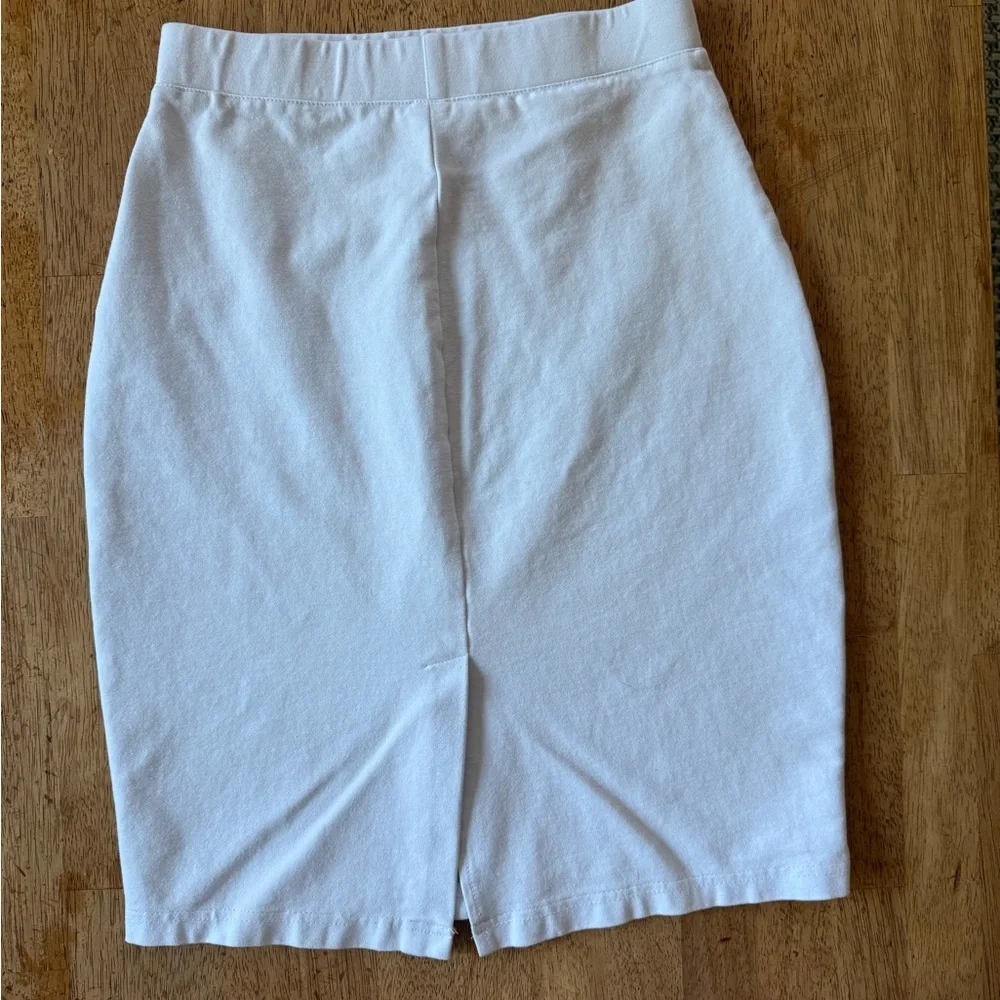 White Knee-Length Pencil Skirt for Work‎